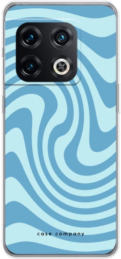 Case Company® - Hoesje geschikt voor OnePlus 10 Pro hoesje - Swirl Blauw - Soft Cover Telefoonhoesje - Bescherming aan alle Kanten en Schermrand