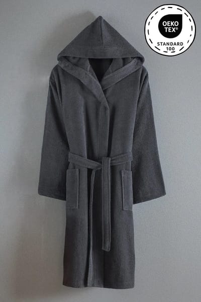 Dames & Heren Unisex - Sauna & Ochtendjas - Maat XL - Antraciet