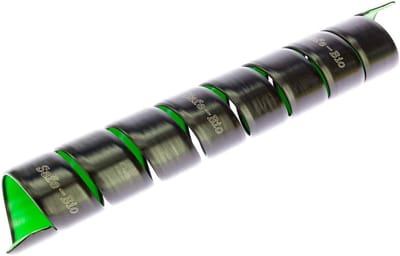Slangbescherming Spiraal - Kabel Beschermbuis - Hydraulische Slangen - Tweekleurige Slijtage Indicator - Ø 25 mm - Zwart Groen