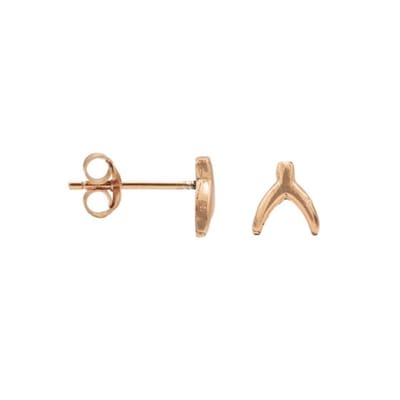 Karma Symbols oorbel M1682 Wishbone Rosé