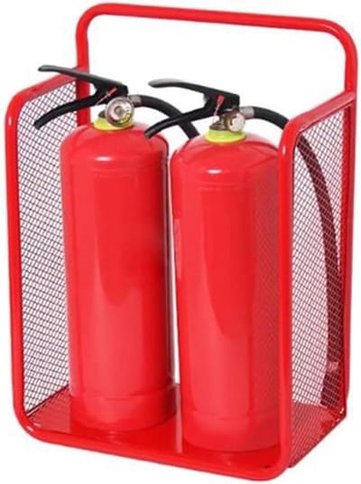 Brandblusserkast - Veiligheidskast - Veilige Opslag - Ventilatiegaten - Voor 2 Blussers - Rood