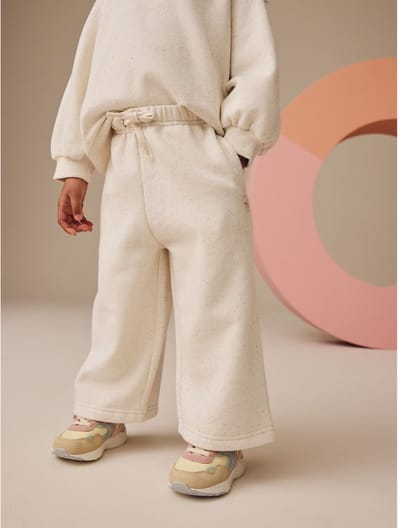 Next - Meisjes - Joggingbroek met wijde pijpen - Crème
