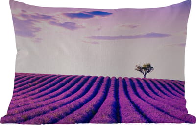 Buitenkussens - Tuin - Lavendel - Bomen - Paars - Bloemen - 50x30 cm