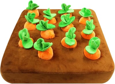 Hondenspeelgoed - Snuffelmat - Mentale Stimulatie - Antislip Ontwerp - 35 x 35 cm - Wortel