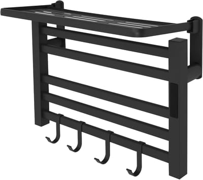 Elektrische verwarming - Handdoekradiator - Badkamer comfort - Touchscreen bediening - 50 x 40 cm - Zwart
