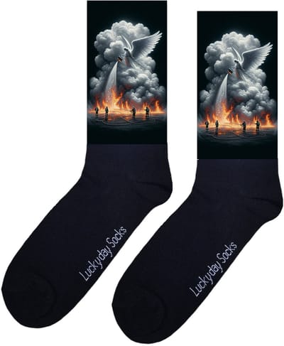Brandweer - Valentijn sokken - Verjaardag Cadeau - Grappige sokken - Leuke sokken - Hem Haar sokken - Vrolijke sokken - Engel - Vaderdag - Moederdag - Sint cadeau - Kerst cadeau - Leuk Cadeau - Speciaal cadeau - Socks maken Happy - Maat 37-44