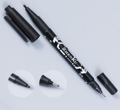 Tattoo skin marker dubbelzijdig - zwart