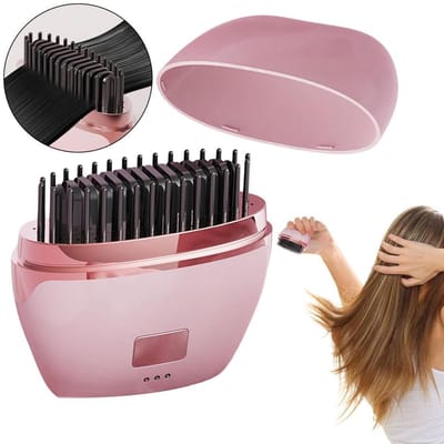 Draadloze stijltang, draagbare anti-verbrandingskam, stijltang met hete lucht, geschikt voor lang en kort haar, unisex, voor op reis, thuis en dagelijks gebruik, een onmisbaar item voor in de salon.