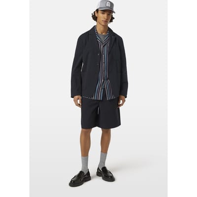 Scotch & Soda Unconstructed 3-button Cotton-blend Seersucker Blazer Washed Size: L | Blazers Outlet | Heren | Blauw