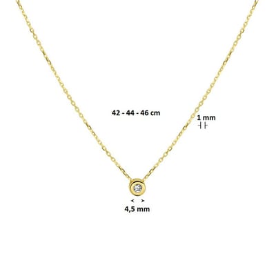 Collier Zirkonia 42 - 44 - 46 Cm