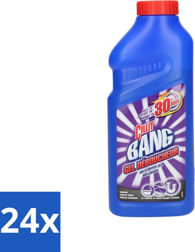 Cillit Bang - Gel Ontstopper - Voor Keuken, Badkamer en Toilet - Werkt in 30 Minuten - Voordeelverpakking - 24 stuks