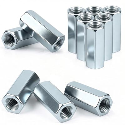 Verbindingsmoeren M5 x 20 mm - 20 Stuks, Gegalvaniseerd Staal, Hexagonale Draadbussen, Spacer en Verlengmoeren voor Huishoudelijke en Kantoorapparaten