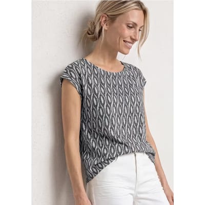 Shirt met hangende schouders in burnout-look