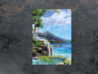 TMK ArtDeko - Snijplank - Glas - 35x52 cm - Glooiend Bergthema