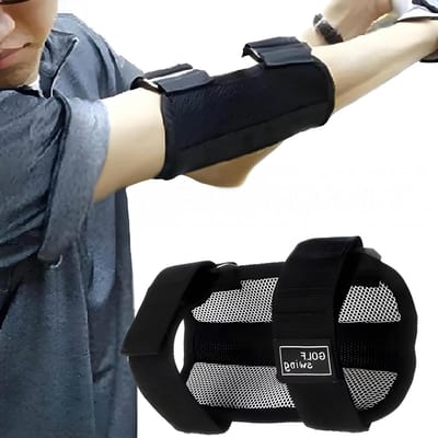 Elleboog Corrector - Swing Trainer - Golf Stabiliteit Verbeteren - Met Geluidsfeedback - One Size - Zwart