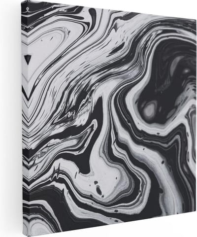 Artaza Canvas Schilderij Marmer Look - 30x30 cm - Klein - Wanddecoratie Abstract - Muurdecoratie Woonkamer - Kamer Accessoires