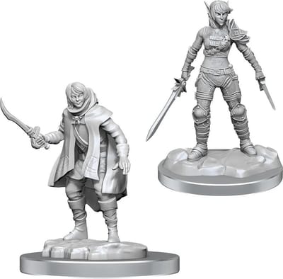 D&D Nolzur's Marvelous Miniatures Elf Rogue & Half-elf Protégé