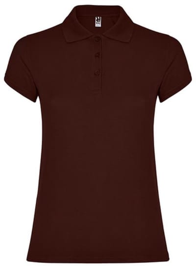 Roly - Star Dames Polo - Chocolate 87 maat XXL