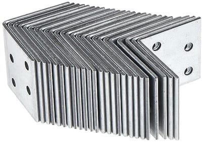 Hoekverbinder 40 x 40 x 40 mm - set van 25 - verzinkt staal