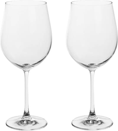 Set van 4x grote wijnglazen voor rode wijn - 610 ml - van glas - Wijn glazen