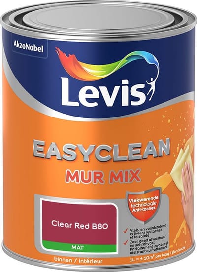 Levis - Easyclean Mur Mat Mix - Clear Red B80 - Mengverf - 1 L