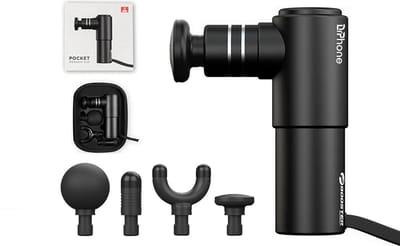 DrPhone EchoEase – Mini Draagbare MassageGun – Ontspanning – Massage – Met Vier Standen – Met Vier Snelheden - Fitness Spier Massage – Zwart