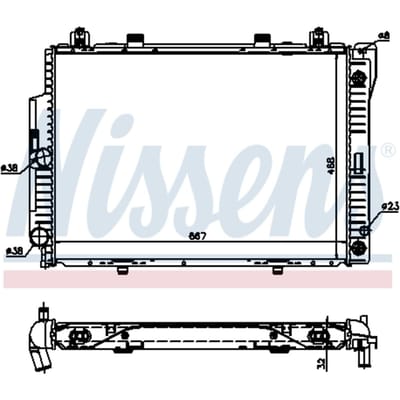 Radiator, motorkoeling NISSENS 62713A
