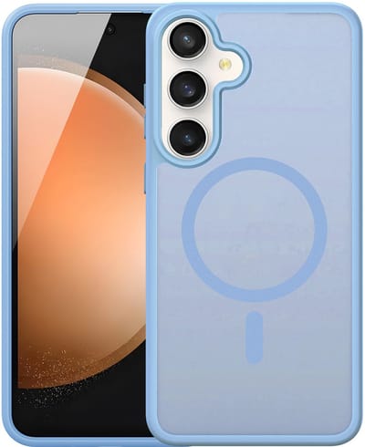 Dux Ducis Yind Geschikt voor Samsung Galaxy S25 FE hoesje – slanke backcover met magnetisch ondersteuning - Lichtblauw