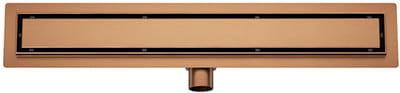 Wiesbaden Douchegoot met Tegelrooster en Flens - 70x7cm - Geborsteld Brons Koper