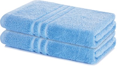 Lavea® Set van 2 Badhanddoeken 70x140 cm 100% Katoen – Zacht en Absorberend – Ideaal als Grote Badhanddoek, Badlaken of Handdoek – Dolfijnblauw