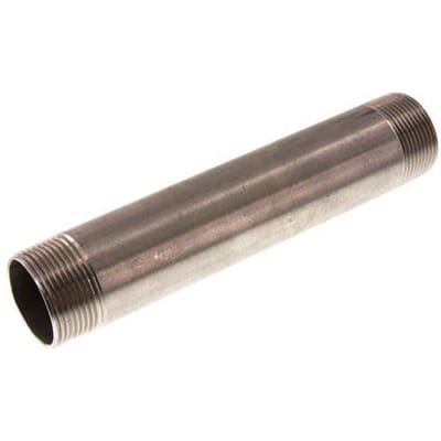 R 1 1/4'' RVS Dubbele Pijpnippel 20 Bar DIN 2982 - 200mm - FL2S-M-ST-114R-200L