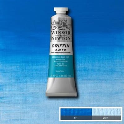 Winsor & Newton Griffin Alkyd Olieverf 37ML Cerulean Blue Hue 139