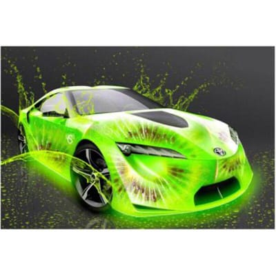 Diamant broderie voiture couture point de croix 20X30CM green
