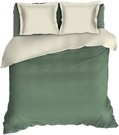 Romanette Comtesse Dekbedovertrek - Tweepersoons - 200x200/220 cm - Mineral/Wolwit