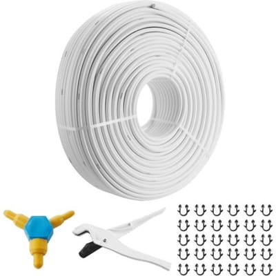 VEVOR Aluminium Composietbuis, Aluminium Meerlagencomposietbuis, 300 M, Wit, Pex Buis, Aluminium Meerlagencomposietbuis, Mv Buis, Meerlagenbuis, Ideaal voor Vloerverwarming en Radiatoraansluiting, Aluminium Composietbuis