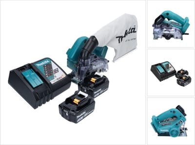 Makita DCC 500 RF accu diamantsnijder 18 V 125 mm borstelloos + 2x accu 3,0 Ah + oplader