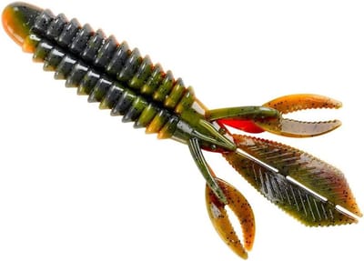 Kunstaas - Zacht plastic - Vissen op baars - Geribbeld lichaam - 108 cm - Crawdad