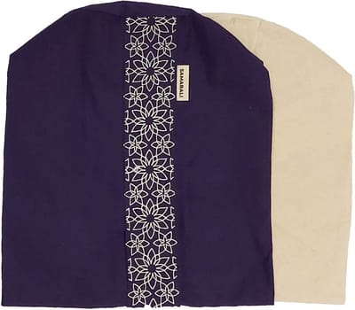 Samarali Yoga Bolster Hoes van Biologisch Katoen - Purper - 20x20x66 cm - Rond en Milieuvriendelijk