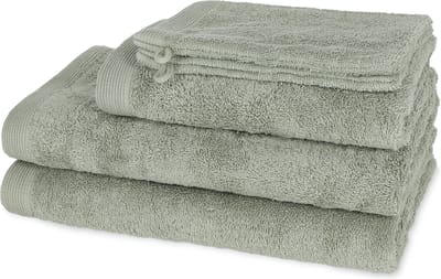 Casilin Handdoeken Set - Como - 2 douchelakens (70x140cm) + 1 handdoek (50 x 100cm) + 2 washandjes - Olive Green