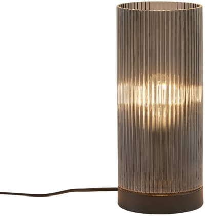 Kosilum - Liantha - Tafellamp - Rookgrijs - IJzer en glas