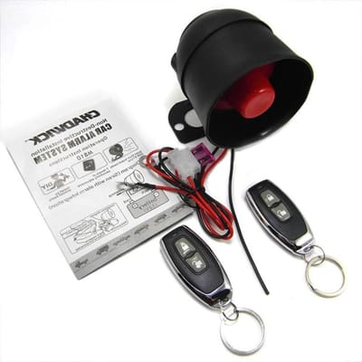 Auto Alarm Sirene - Beveiligingshoorn Hooter - Voertuig Beveiligen - 6-Tons Geluid - 125DB 100M Bereik - Zwart