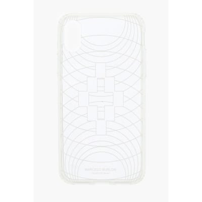 reliëf bedrukt transparant TECHNOFOLK XS iPhone-hoesje in wit