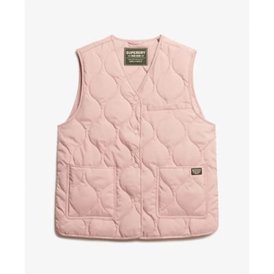 Superdry Gewatteerde Lite Bodywarmer met Voering Pink Grootte: 36