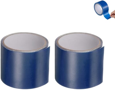 2 stuks - Enkelzijdige tapijtnaadtape - Waterdichte textieltape - Scheurbare textieltape - 5 cm x 5 m zeer sterke kleefband - Multifunctionele blauwe textieltape - Geschikt voor doe-het-zelfprojecten, het leggen van podiumtapijt en vloerinstallatie