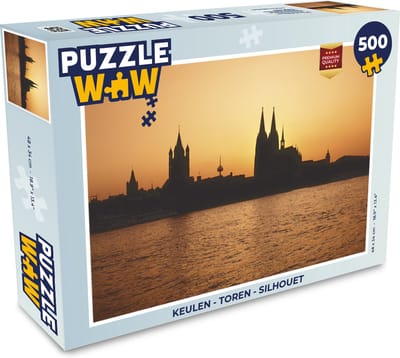 Puzzel Keulen - Toren - Silhouet - Legpuzzel - Puzzel 500 stukjes