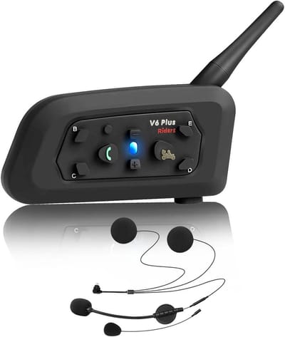 Bluetooth Motorhelm Communicatie Set 6 Piloten Intercom Tot 1000 Meter