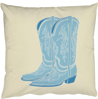 Sierkussens - Kussentjes Woonkamer - 50x50 cm - Illustratie - Cowboylaarzen - Patroon