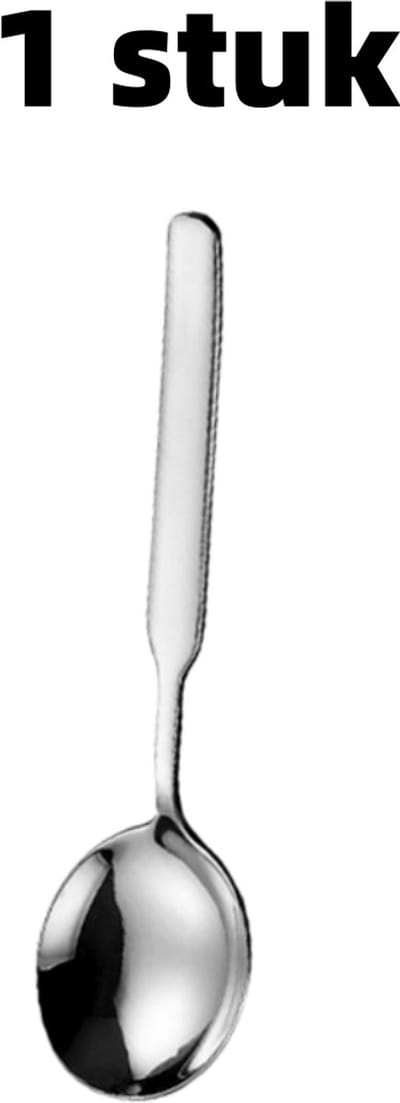 1 stuk - Lepel - Roerlepel met lange steel - Roestvrij staal - Verdikt - Dessertlepel - Geschikt voor gebruik in de keuken - 19 cm * 5 cm - Zilver