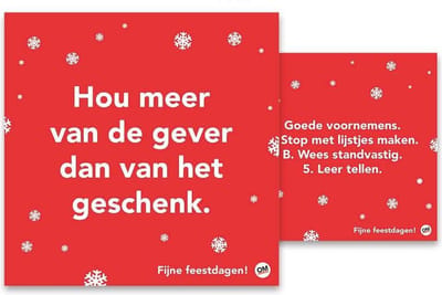 Kaarten - Kerst - Omdenken - Versie 4 - 10st.