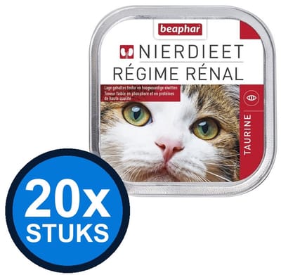 20x Beaphar - nierdieet kat taurine 100gr - Kattenvoer Natvoer - 100 g